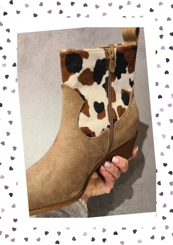 Botins santiag efeito vaca – Camurça macia – Nunca usados – photo 3